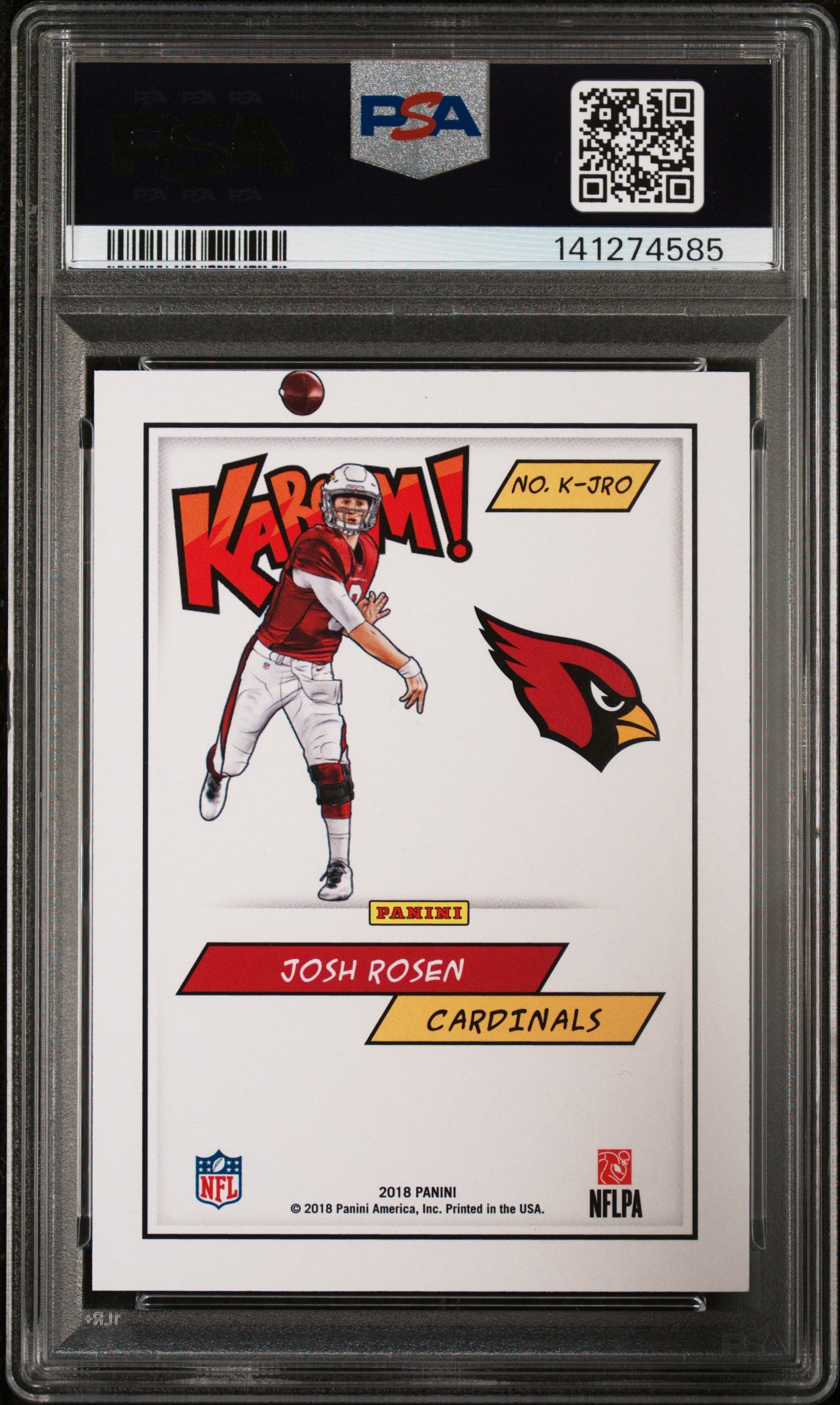 Josh Rosen RC 2018 Panini Kaboom! Rookie SSP PSA 9-2