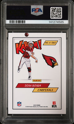 Josh Rosen RC 2018 Panini Kaboom! Rookie SSP PSA 9-2