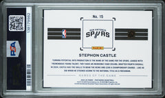 Stephon Castle RC 2024-25 Panini Photogenic Names Of The Game Rookie Case Hit SSP #15 PSA 9-2