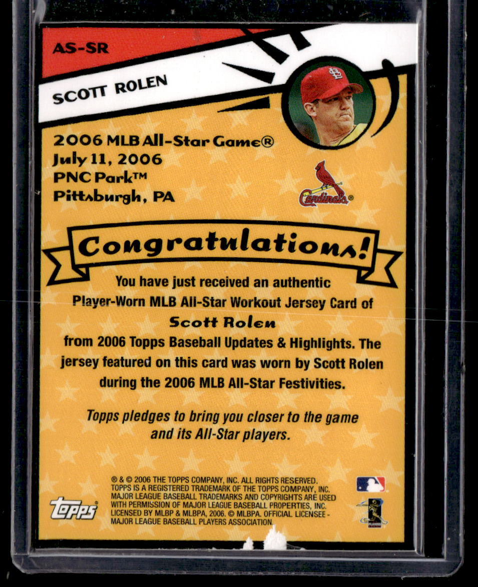 Scott Rolen MEM 2006 Topps Updates & Highlights All-Star Stitches #AS-SR-2