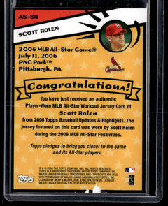 Scott Rolen MEM 2006 Topps Updates & Highlights All-Star Stitches #AS-SR-2