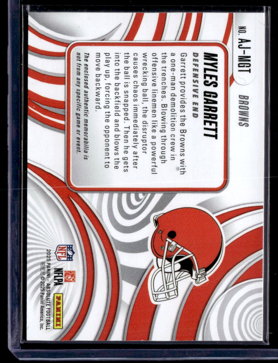 Myles Garrett MEM 2025 Panini Absolute Absolute Jumbos #AJ-MGT-2