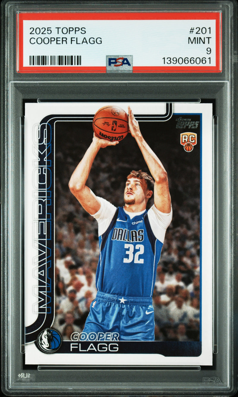 Cooper Flagg RC 2025-26 Topps Rookie #201 PSA 9-1