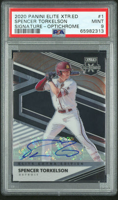 Spencer Torkelson 2020 Panini Elite Extra Edition Optichrome Auto #1 PSA 9-1