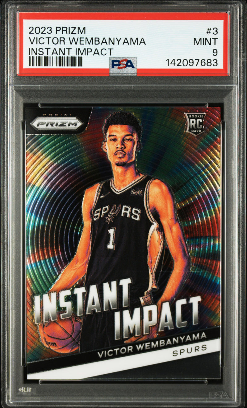 Victor Wembanyama RC 2023-24 Panini Prizm Instant Impact Rookie #3 PSA 9-1