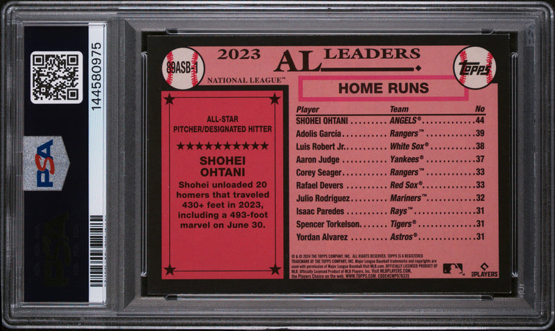 Shohei Ohtani 2024 Topps 1989 All-Star #1 PSA 8-2