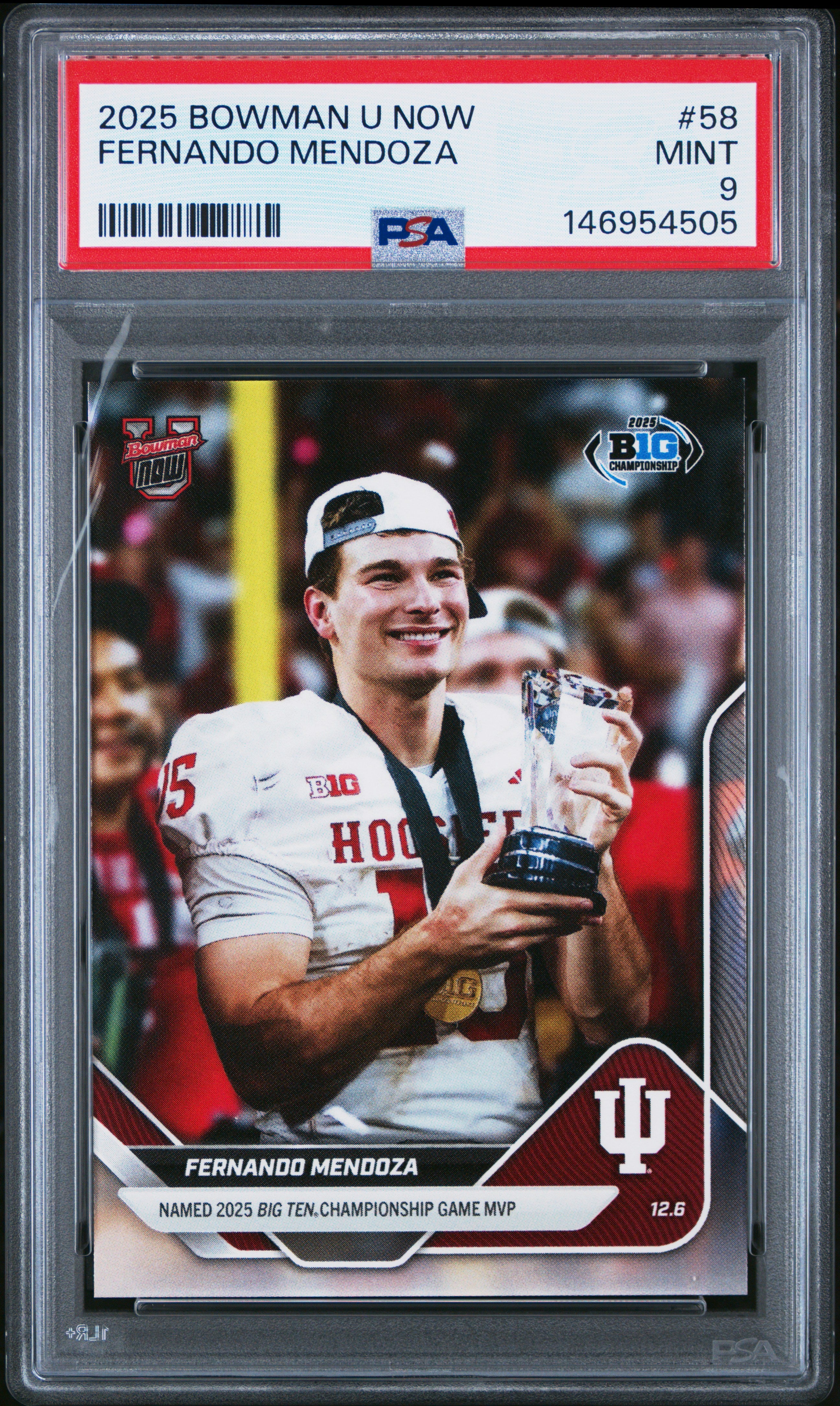 Fernando Mendoza 2025 Bowman U Now Rookie #58 PSA 9