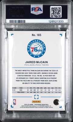 Jared Mccain RC 2024-25 Panini Photogenic Maze Rookie SP 12/25 PSA 9-2