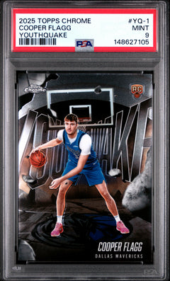 Cooper Flagg RC 2025-26 Topps Chrome Youthquake Rookie PSA 9-1
