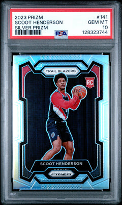 Scoot Henderson RC 2023-24 Panini Prizm Silver Rookie #141 PSA 10-1