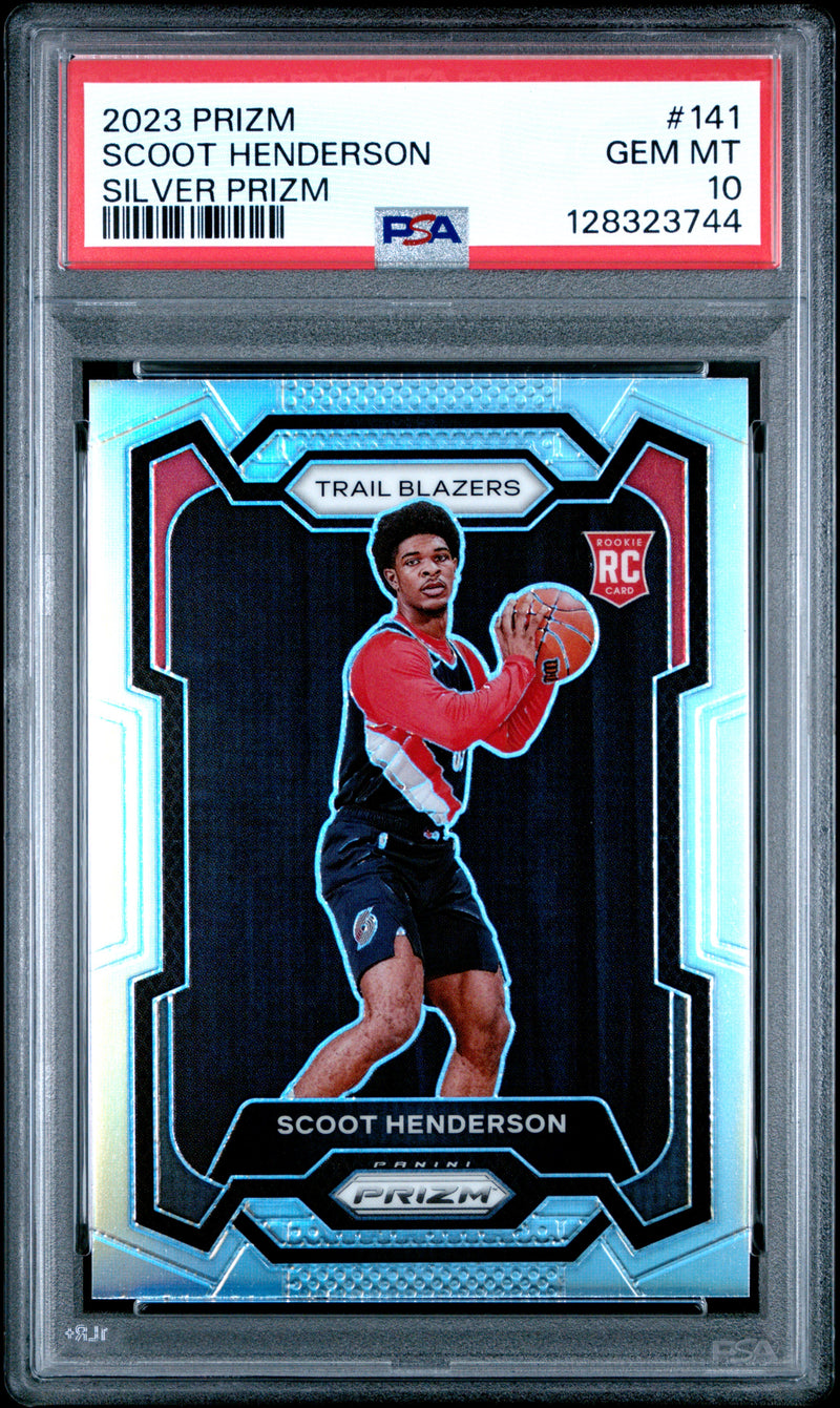 Scoot Henderson RC 2023-24 Panini Prizm Silver Rookie #141 PSA 10-1