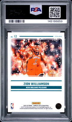 Zion Williamson 2024-25 Donruss Optic Mythical Case Hit SSP #12 PSA 10-2