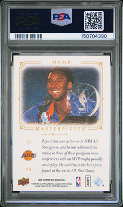Kobe Bryant 2009-10 Upper Deck Masterpieces PSA 9-2
