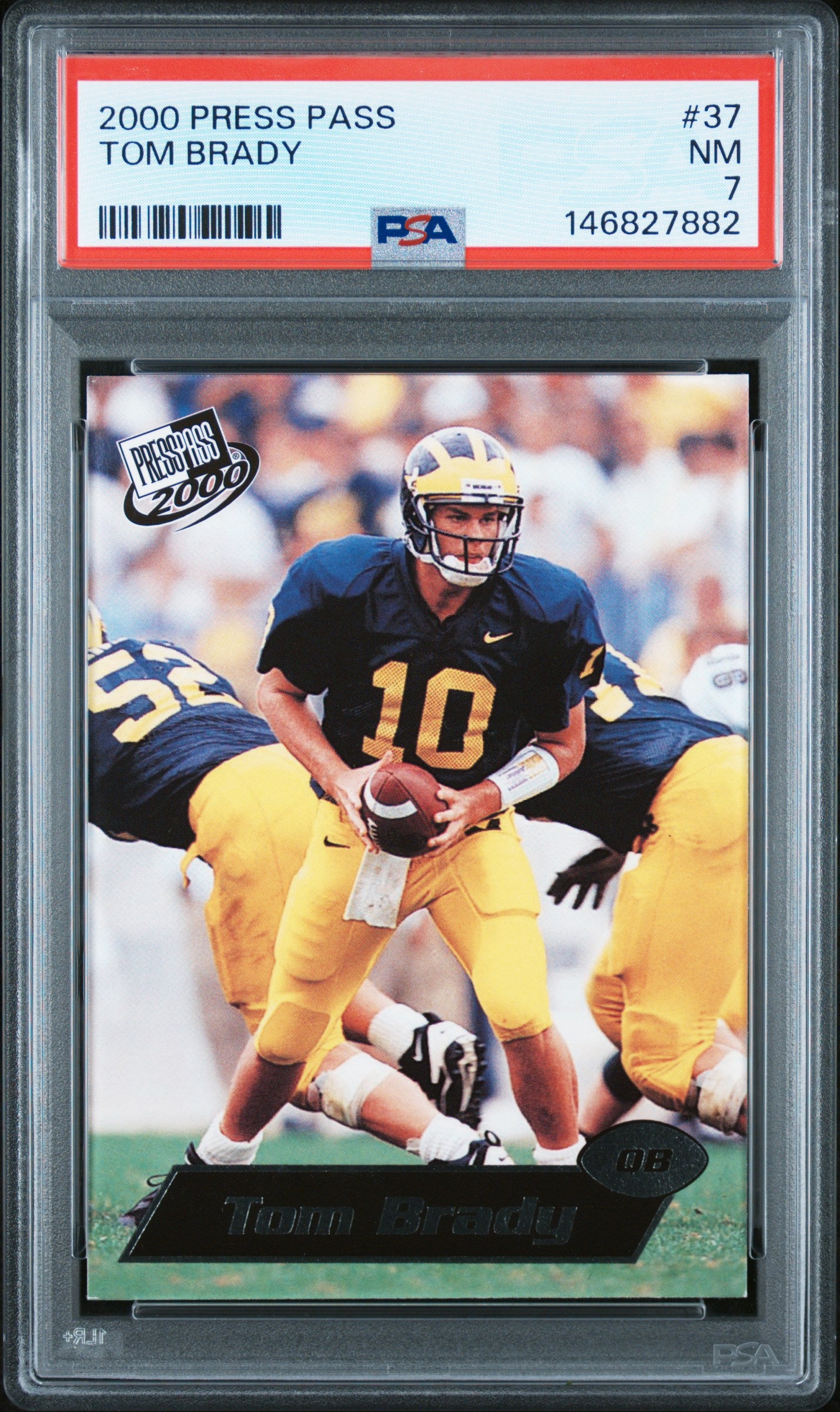 Tom Brady RC 2000 Press Pass Rookie #37 PSA 7