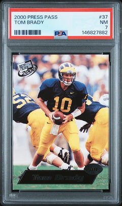 Tom Brady RC 2000 Press Pass Rookie #37 PSA 7-1