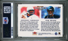 Tom Brady Giovanni Carmazzi RC 2000 Skybox Dominion Rookie #234 PSA 8-2
