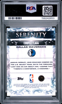 Cooper Flagg RC 2025-26 Topps Chrome Serenity Rookie PSA 10-2