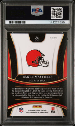 Baker Mayfield RC 2017 Panini Select XRC 2018 Rookie #301 PSA 9-2