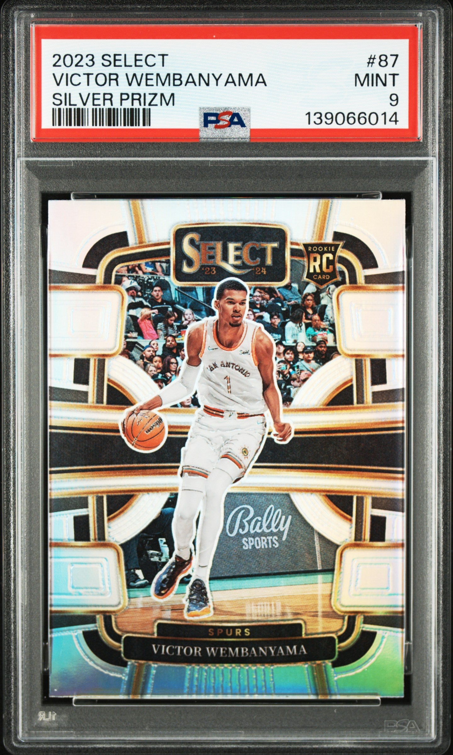 Victor Wembanyama RC 2023-24 Panini Select Concourse Silver Rookie #87 PSA 9-1
