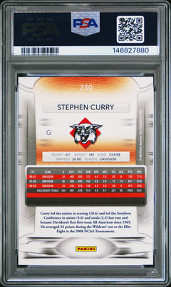 Stephen Curry 2009-10 Panini Prestige Rookie #230 PSA 9-2