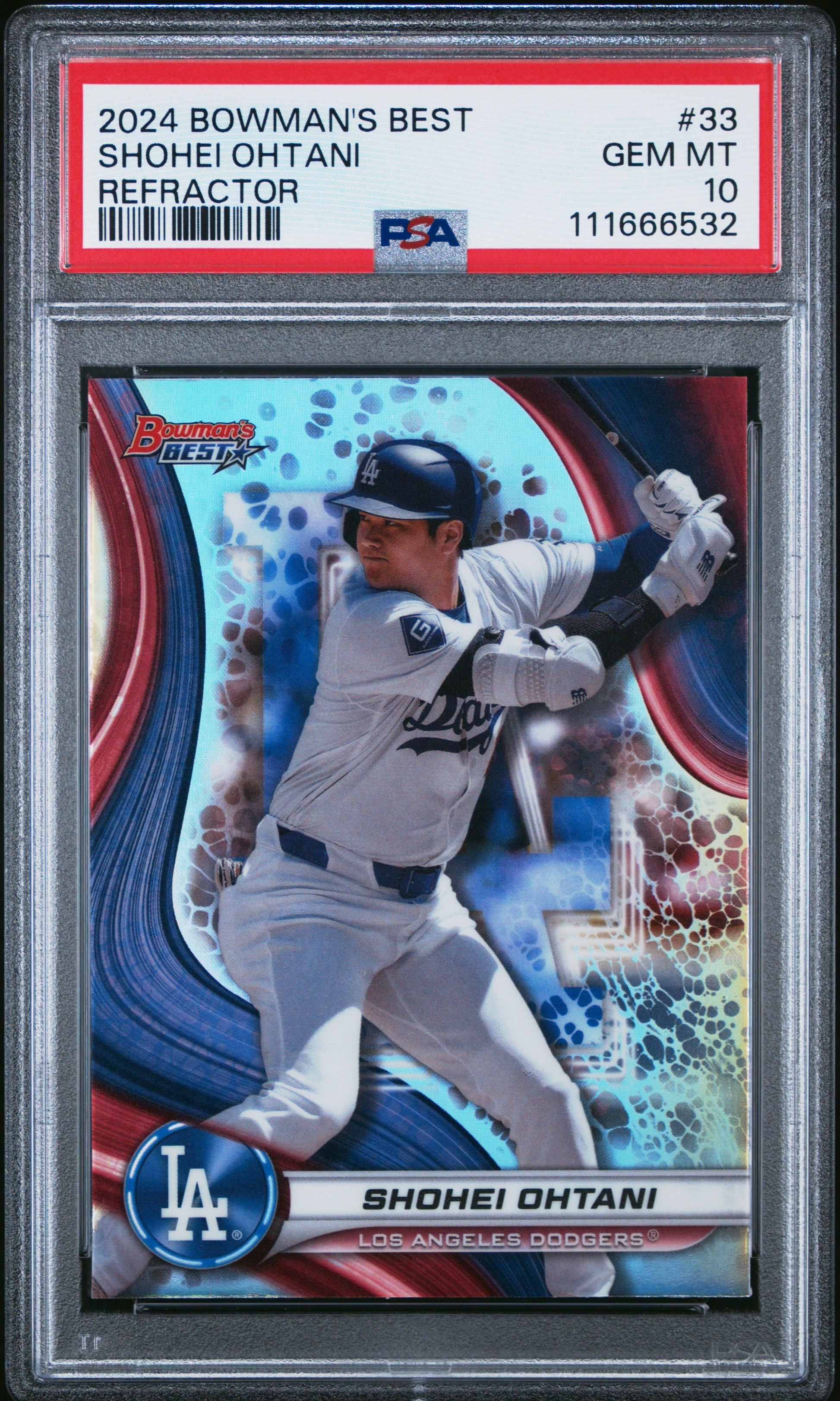 Shohei Ohtani 2024 Bowman's Best Refractor #33 PSA 10-1