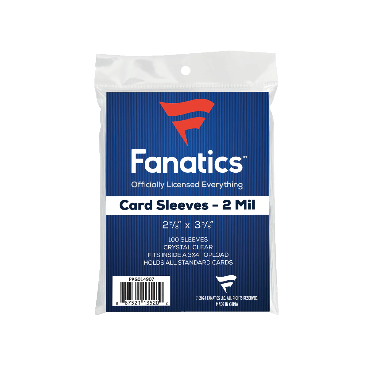 Fanatics Standard Card Soft Sleeves (100 Count Pack)