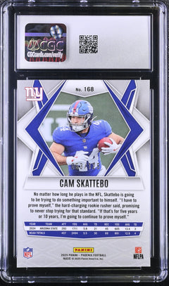 Cam Skattebo RC 2025 Panini Phoenix Bronze Pandora Rookie SP 63/125 CGC 10-2