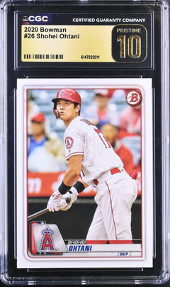 Shoehi Ohtani 2020 Bowman Paper #26 CGC 10 Pristine-1