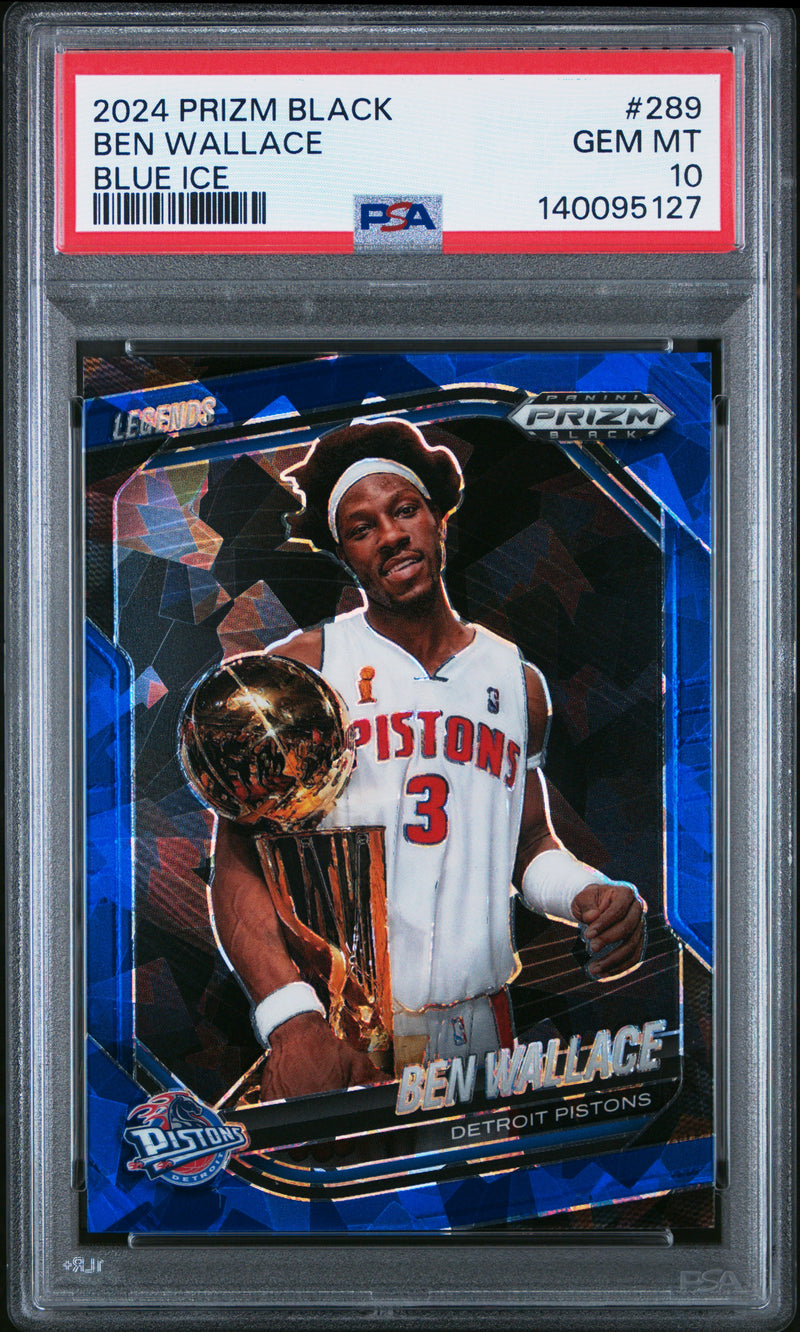 Ben Wallace 2024-25 Panini Prizm Black Blue Ice SP 117/125 PSA 10-1