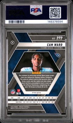 Cam Ward RC 2025 Panini Mosaic Silver Variation Rookie #272 PSA 10-2