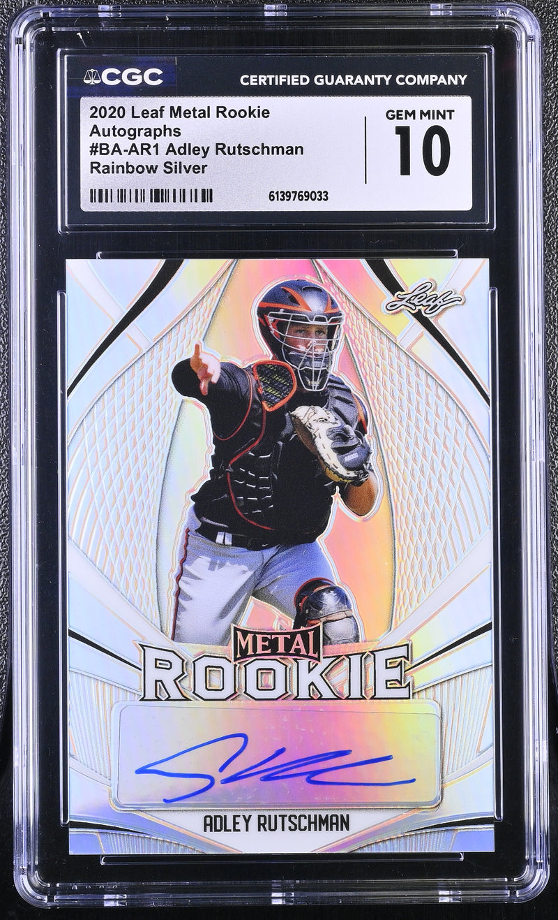 Adley Rutschman RC 2020 Leaf Metal Silver Rookie Auto SP 36/50 CGC 10-1