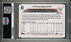 Austin Meadows 2022 Topps Chrome Update Sapphire Red SP 2/5 PSA 10-2
