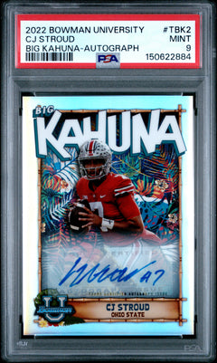 Cj Stroud RC 2022 Bowman U Chrome Big Kahuna Rookie Auto SP 108/150 PSA 9-1