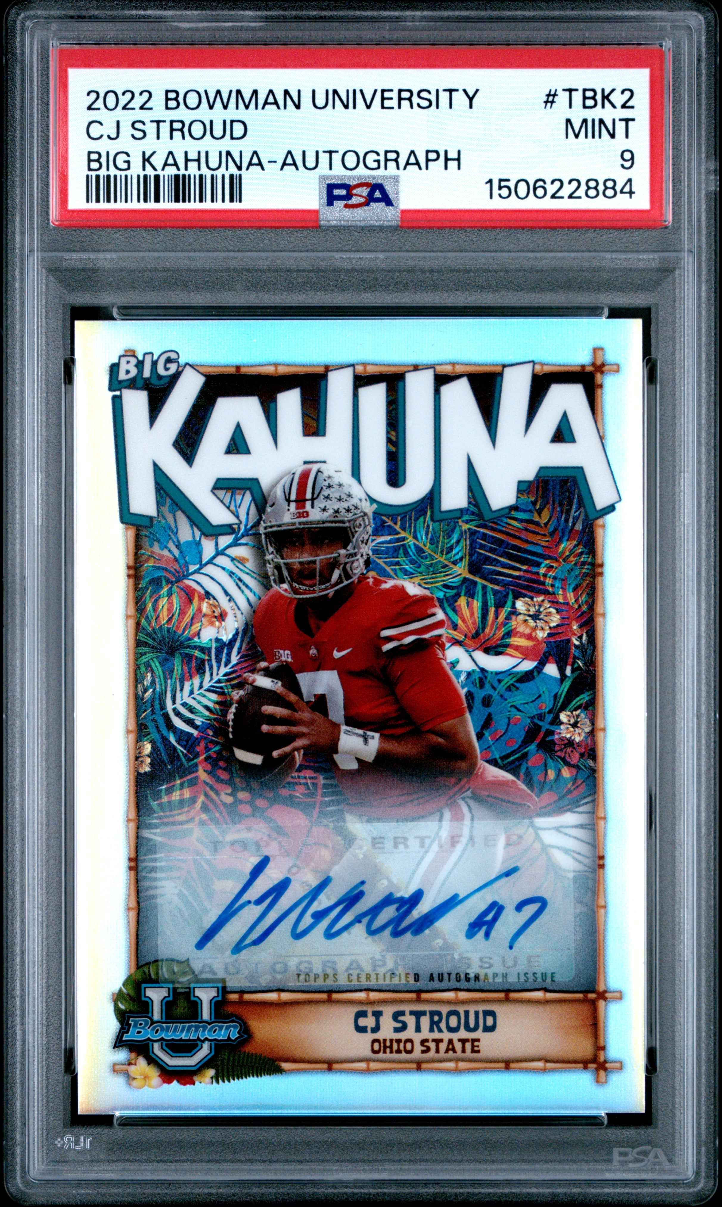 Cj Stroud RC 2022 Bowman U Chrome Big Kahuna Rookie Auto SP 108/150 PSA 9