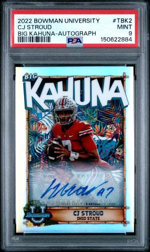 Cj Stroud RC 2022 Bowman U Chrome Big Kahuna Rookie Auto SP 108/150 PSA 9
