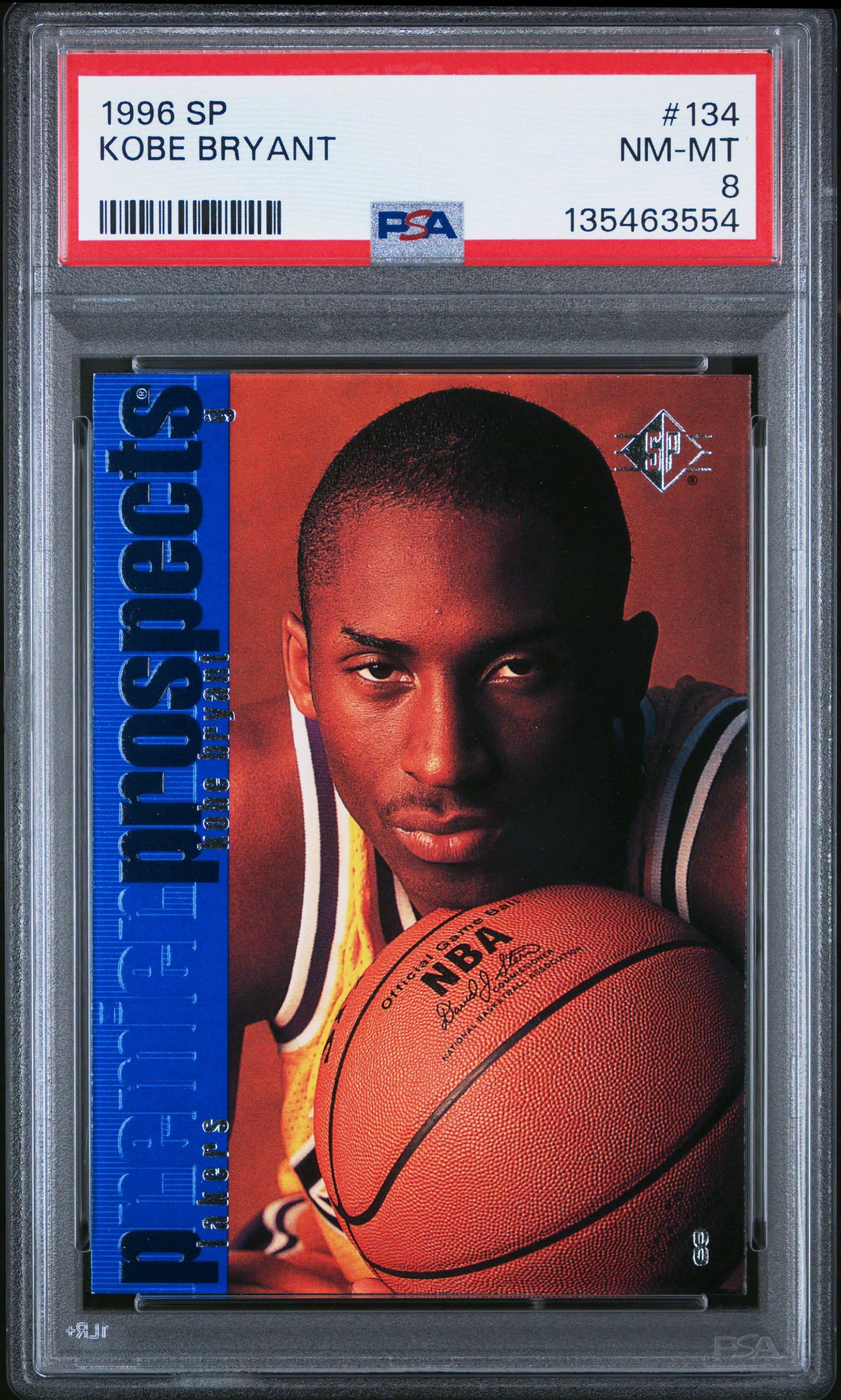 Kobe Bryant RC 1996-97 Upper Deck SP Premier Prospects Rookie #134 PSA 8-1
