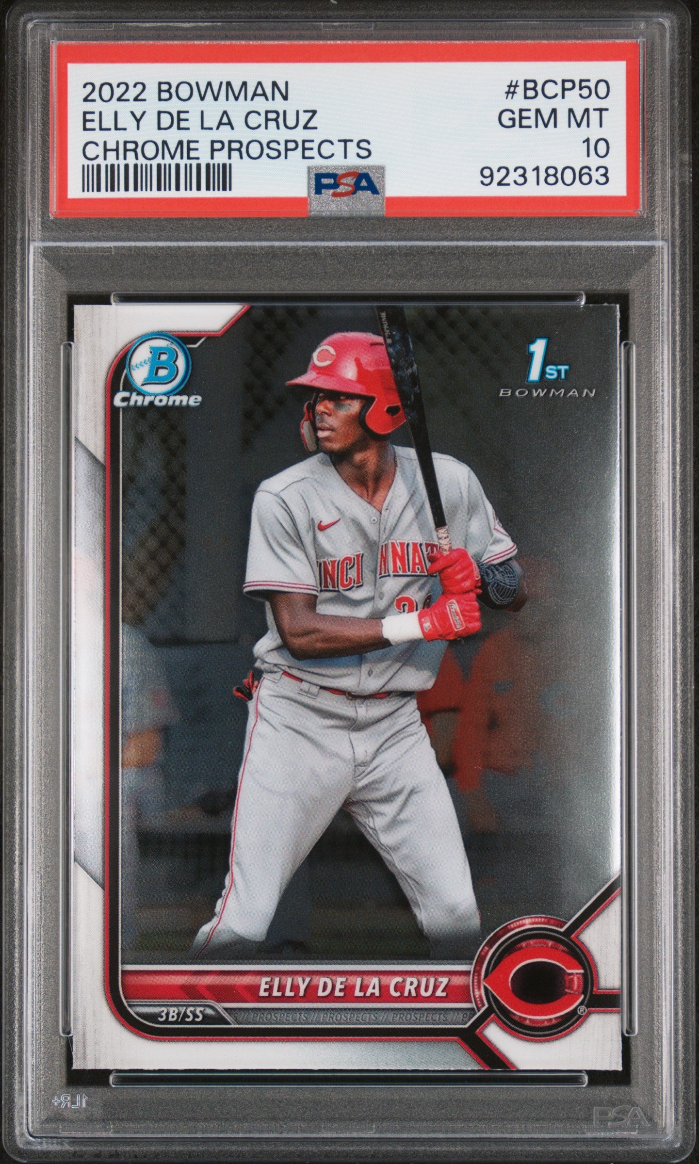 Elly De La Cruz RC 2022 1st Bowman Chrome Prospect Rookie PSA 10