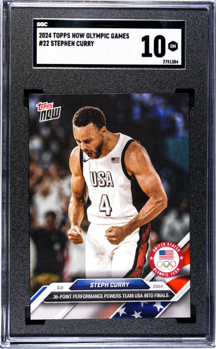Stephen Curry 2024 Topps Now Olympic Games #22 SGC 10-1