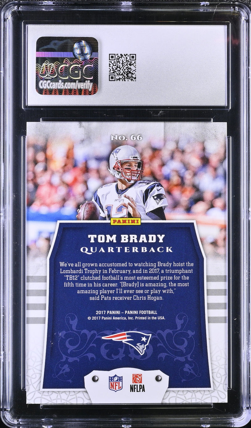 Tom Brady 2017 Panini Football #66 CGC 10-2