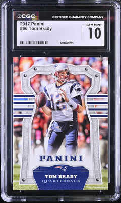 Tom Brady 2017 Panini Football #66 CGC 10-1