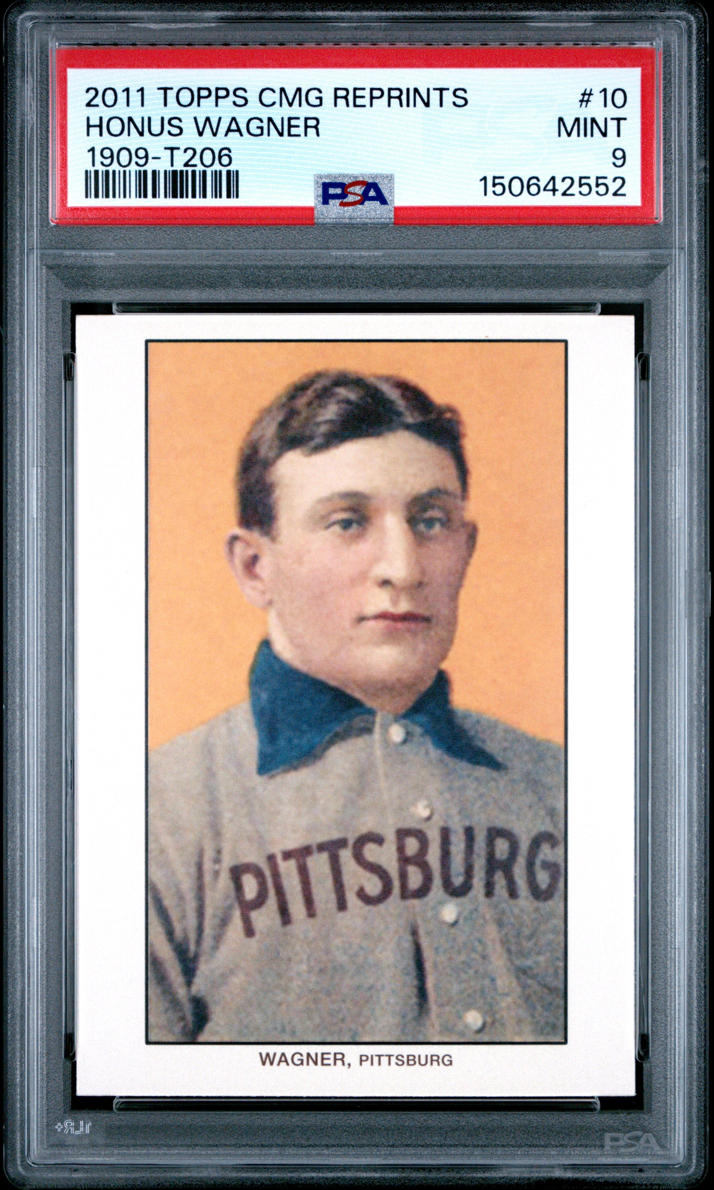Honus Wagner 2011 Topps CMG 1909 T206 Reprint #10 PSA 9