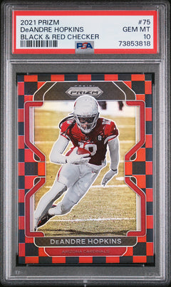 Deandre Hopkins 2021 Panini Prizm Red Black Checker #75 PSA 10-1