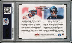 Tom Brady Giovanni Carmazzi RC 2000 Skybox Dominion Rookie #234 PSA 8-2