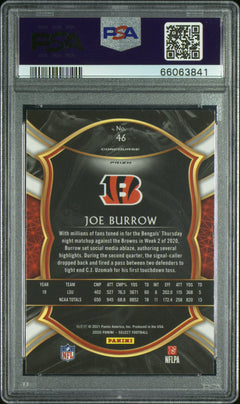 Joe Burrow RC 2020 Panini Select Concourse Silver Rookie #46 PSA 10-2