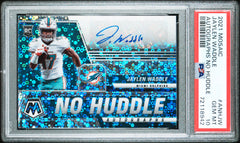 Jaylen Waddle RC 2021 Panini Mosaic No Huddle Rookie Auto PSA 10-1