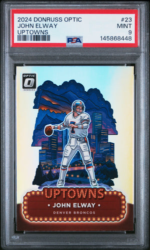 John Elway 2024 Donruss Optic Uptowns #23 PSA 9