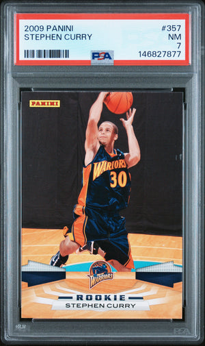 Stephen Curry RC 2009-10 Panini Rookie #357 PSA 7
