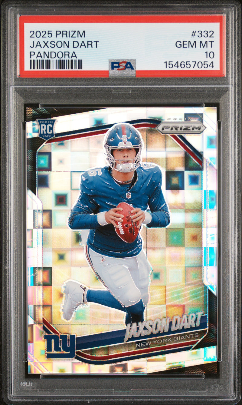 Jaxson Dart RC 2025 Panini Prizm Pandora Rookie SP 379/400 PSA 10-1