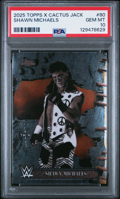 Shawn Michaels 2025 Topps X Cactus Jack WWE #80 PSA 10-1