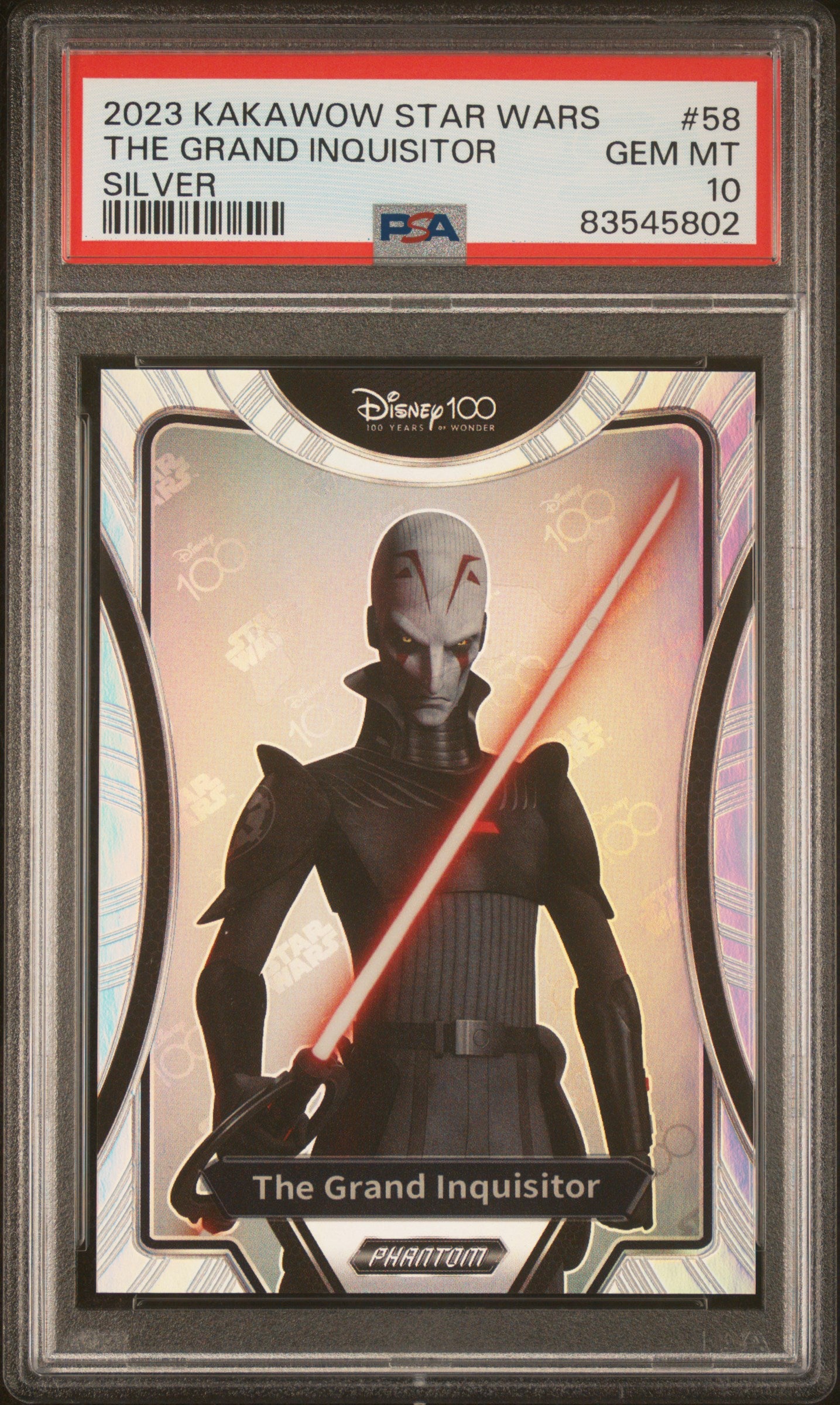 The Grand Inquisitor 2023 Kakawow Star Wars Silver #58 PSA 10